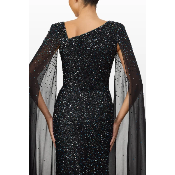 Jenny Packham Twilight Dress in Liquorice | Evening Gowns | Luxury Shoes 