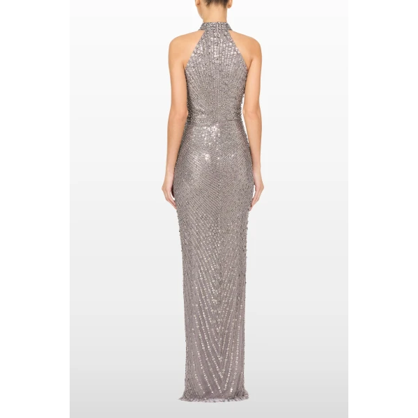 Jenny Packham Whisper Dress in Granite | Evening Gowns | Luxury Shoes 