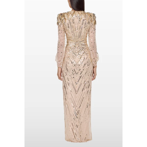 Jenny Packham Xenia Dress in Illusion | Evening Gowns | Luxury Shoes 