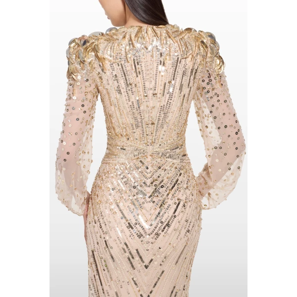 Jenny Packham Xenia Dress in Illusion | Evening Gowns | Luxury Shoes 