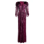 Jenny Packham Xenia Dress in Purple Muscadine | Luxury Shoes 