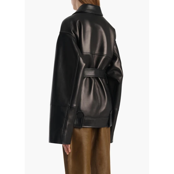 Alder Jacket in Black Leather - Image 4