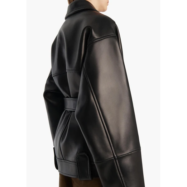 Alder Jacket in Black Leather - Image 6