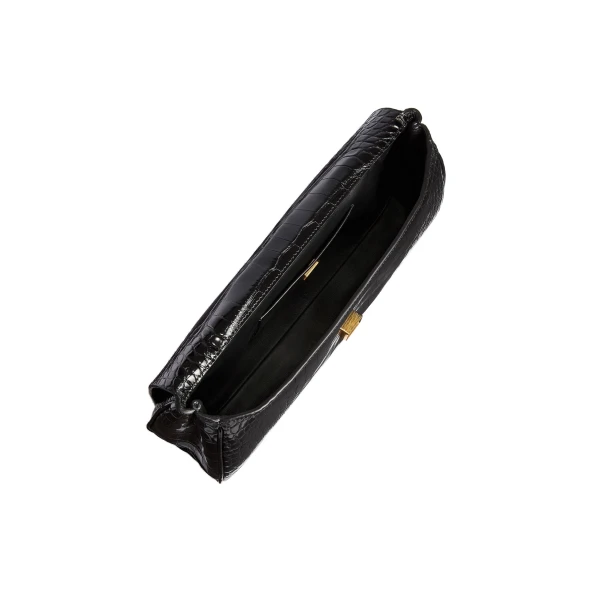 Audrey Clutch in Black Alligator - Image 5