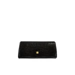 Khaite Audrey Clutch in Black Alligator