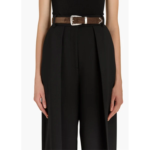 Benny Belt in Ebano Suede with Silver - Image 3