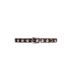 Khaite Benny Belt with Studs in Coffee Suede and Silver