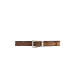 Khaite Benny Belt with Whipstitch in Dattero and Silver