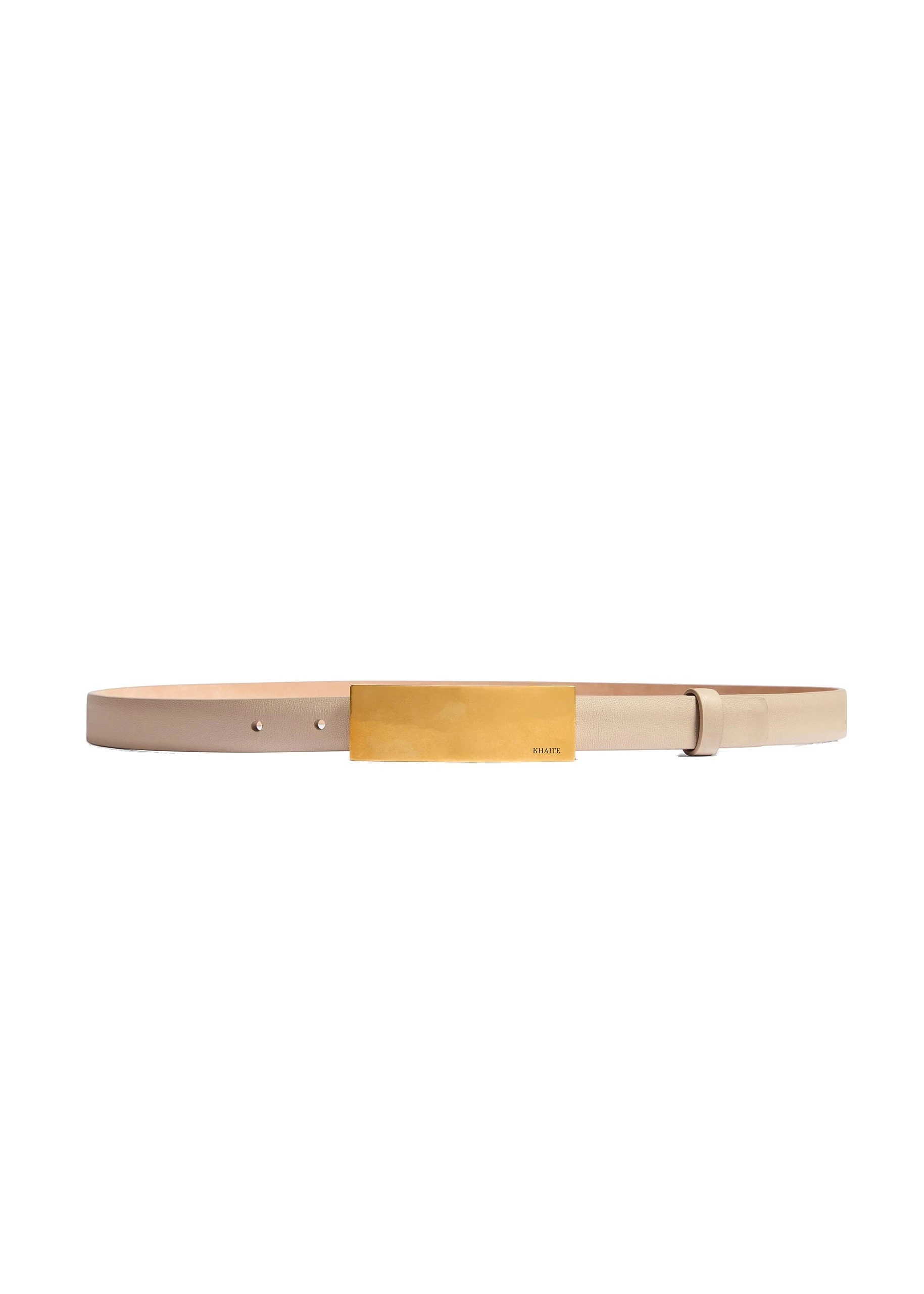 Khaite Berlin Belt in Burro Leather with Antique Gold | Buy Accessories at Luxury Shoes Khaite Berlin Belt in Burro Leather with Antique Gold