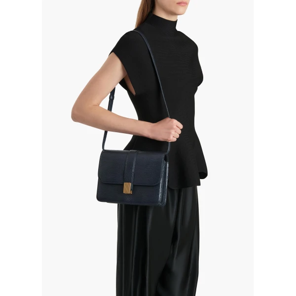 Blake Crossbody Bag in Midnight Lizard - Image 3