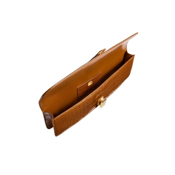 Blake Long Clutch in Dark Honey Alligator - Image 5