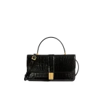 Khaite Blake Top Handle Bag in Black Alligator