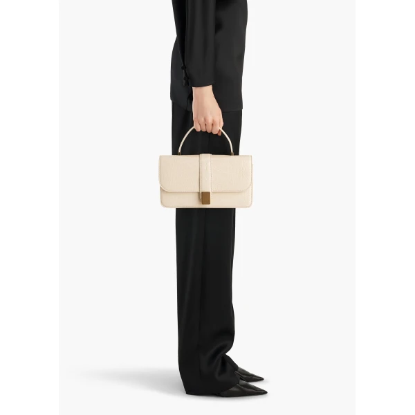 Blake Top Handle Bag in Champagne Alligator - Image 6