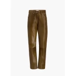 Khaite Callum Pant in Almond Haircalf | Pants | Luxury Shoes 