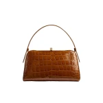 Khaite Cate Bag in Dark Honey Alligator