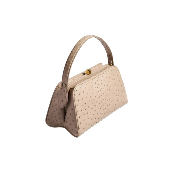 Cate Bag in Mink Ostrich - Image 2