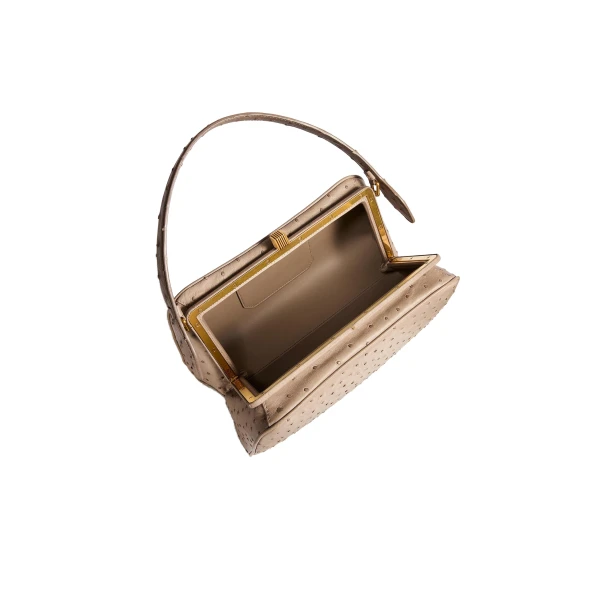 Cate Bag in Mink Ostrich - Image 5