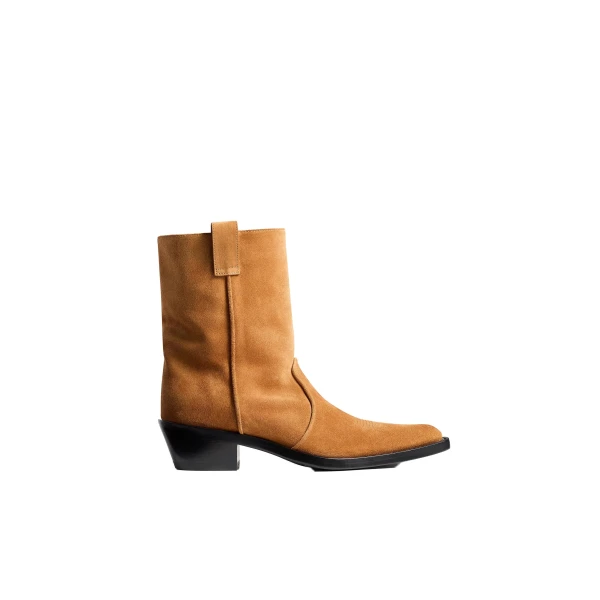 Clive Ankle Boot in Caramel Suede