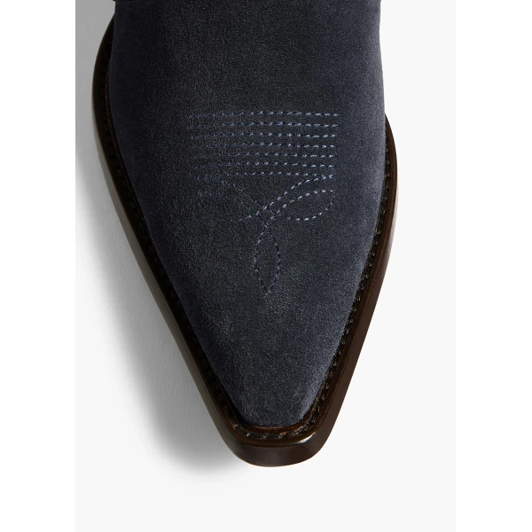 Clive Ankle Boot in Midnight Navy Suede - Image 5