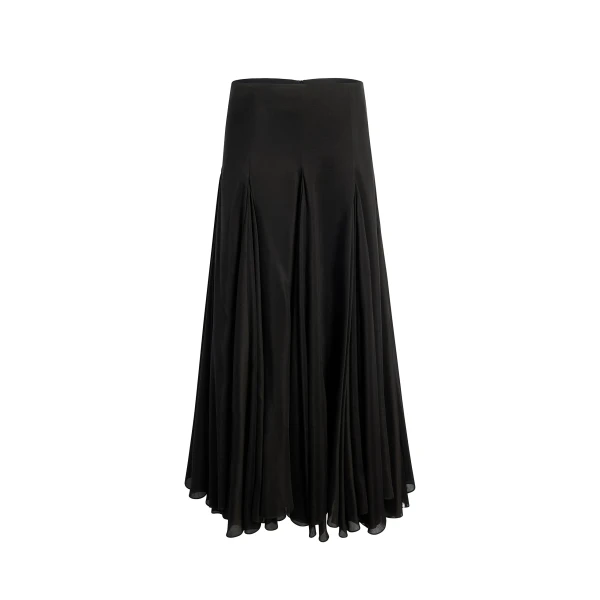 Coda Skirt in Black Silk Blend