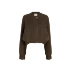 Khaite Cordan Jacket in Army Melange | Jackets | Luxury Shoes 