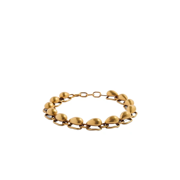 Cyclone Chain Necklace in Antique Gold