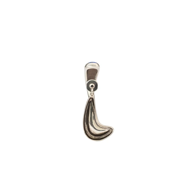 Cyclone Earrings in Silver with Blue - Image 2