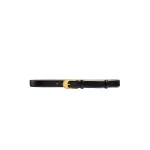 Khaite Dome Belt in Black Leather with Gold