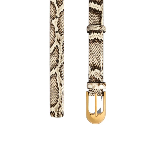 Dome Belt in Natural Python with Gold - Image 2