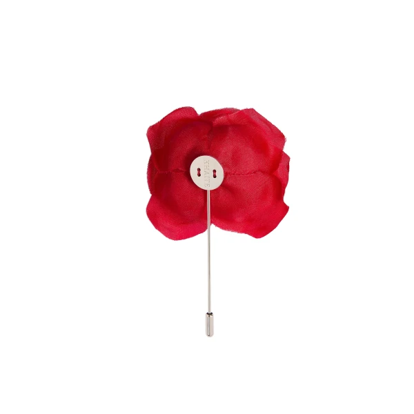 Frankie Floral Brooch in Crimson - Image 2