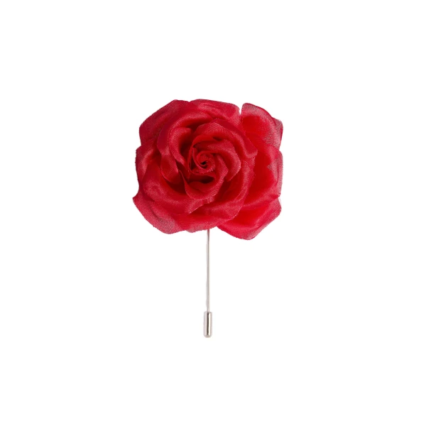 Frankie Floral Brooch in Crimson