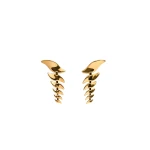 Khaite Leaf Cascading Earrings in Gold