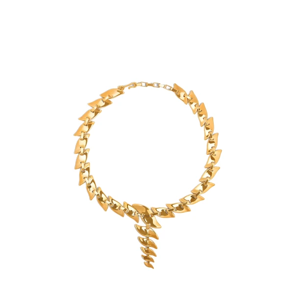 Leaf Chain Necklace in Gold - Image 3