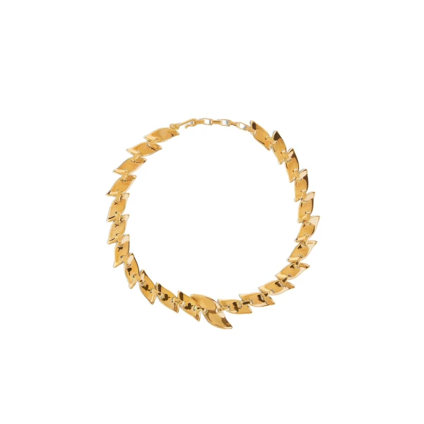 Leaf Chain Necklace in Gold