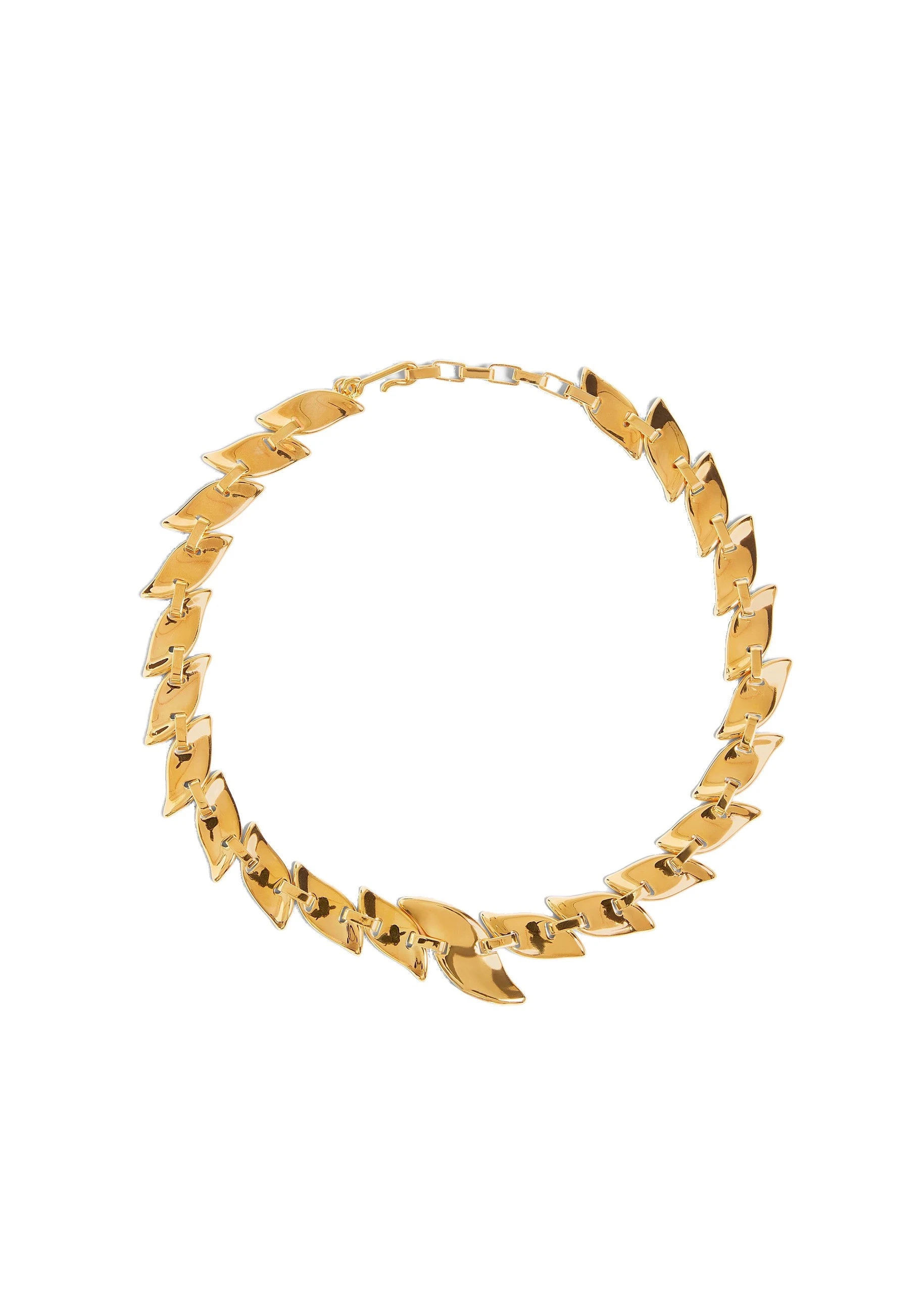 Khaite Leaf Chain Necklace in Gold | Buy Jewelry at Luxury Shoes Khaite Leaf Chain Necklace in Gold