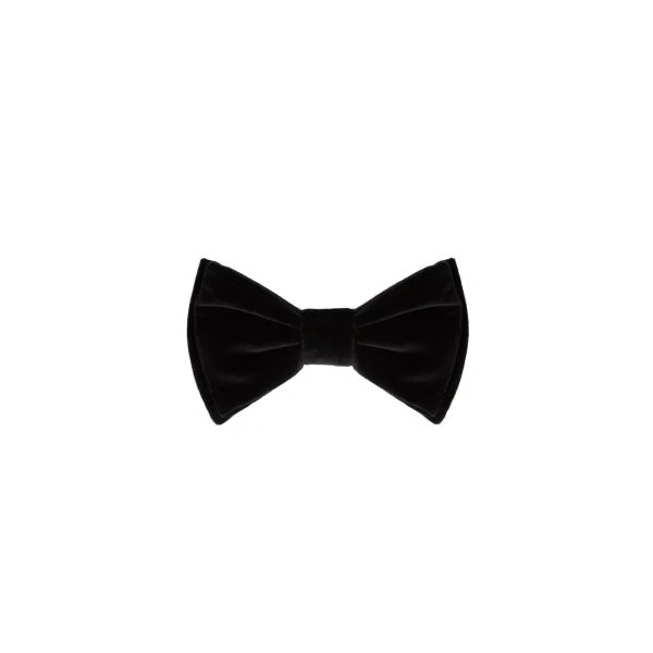 Khaite Liv Bowtie in Black Velvet
