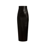 Khaite Loxley Skirt in Black Leather | Skirts | Luxury Shoes 