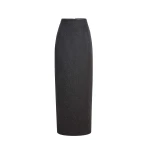 Khaite Loxley Skirt in Charcoal | Skirts | Luxury Shoes 
