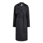 Khaite Manston Coat in Charcoal | Coats | Luxury Shoes 