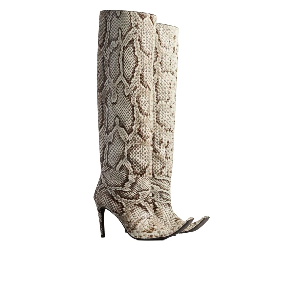 Marlene Knee-High Boot in Natural Python - Image 2