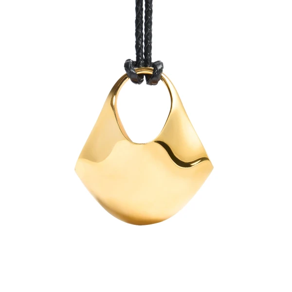 Medium Lotus Pendant in Gold - Image 3