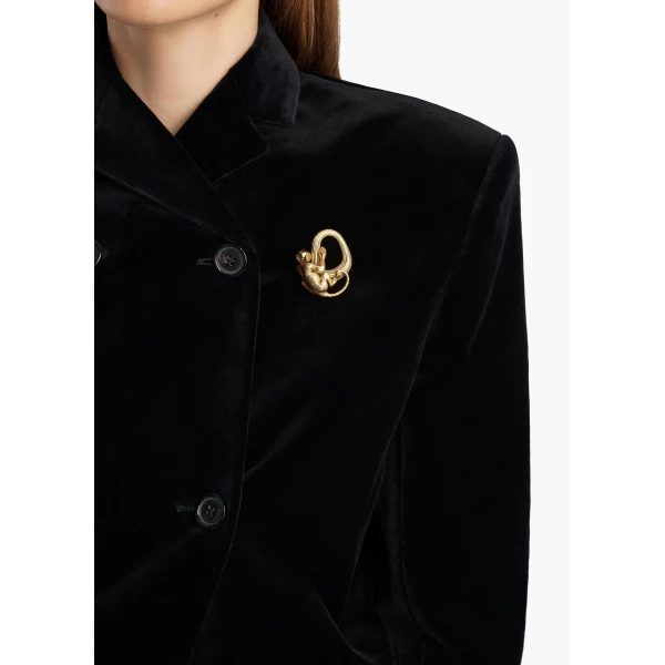 Monkey Brooch in Antique Gold - Image 3