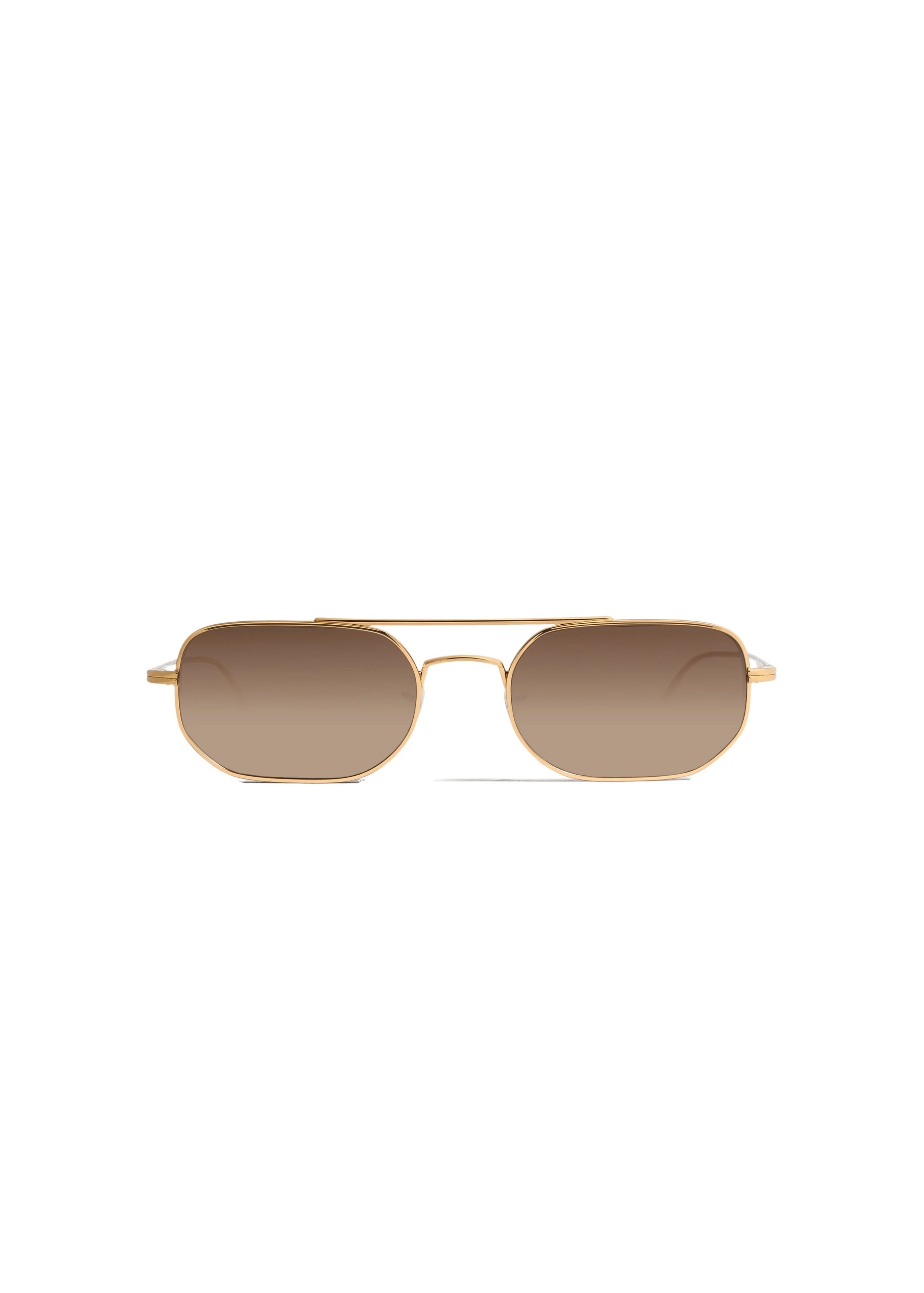 Khaite x Oliver Peoples 1989C Sunglasses in Gold and Dark Brown | Buy Sunglasses at Luxury Shoes Khaite Oliver Peoples 1989C Sunglasses in Gold and Dark Brown