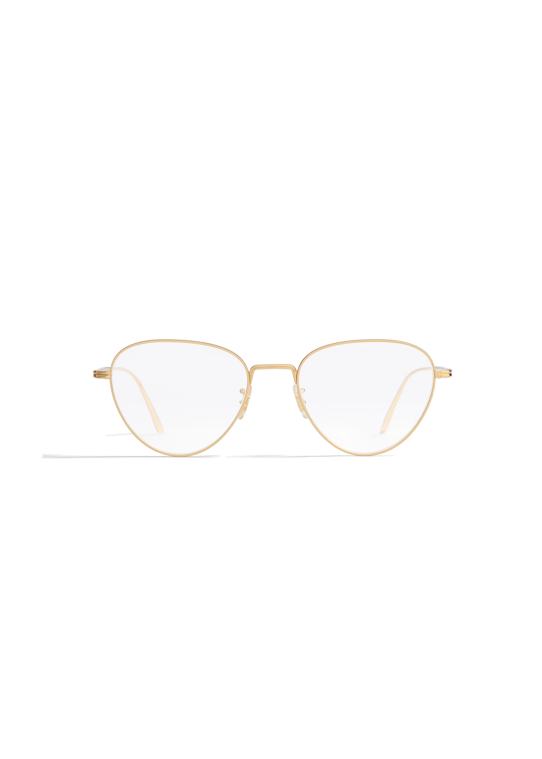 Khaite x Oliver Peoples 1991RX Optical Frames in Gold | Buy Eyewear at Luxury Shoes Khaite Oliver Peoples 1991RX Optical Frames in Gold