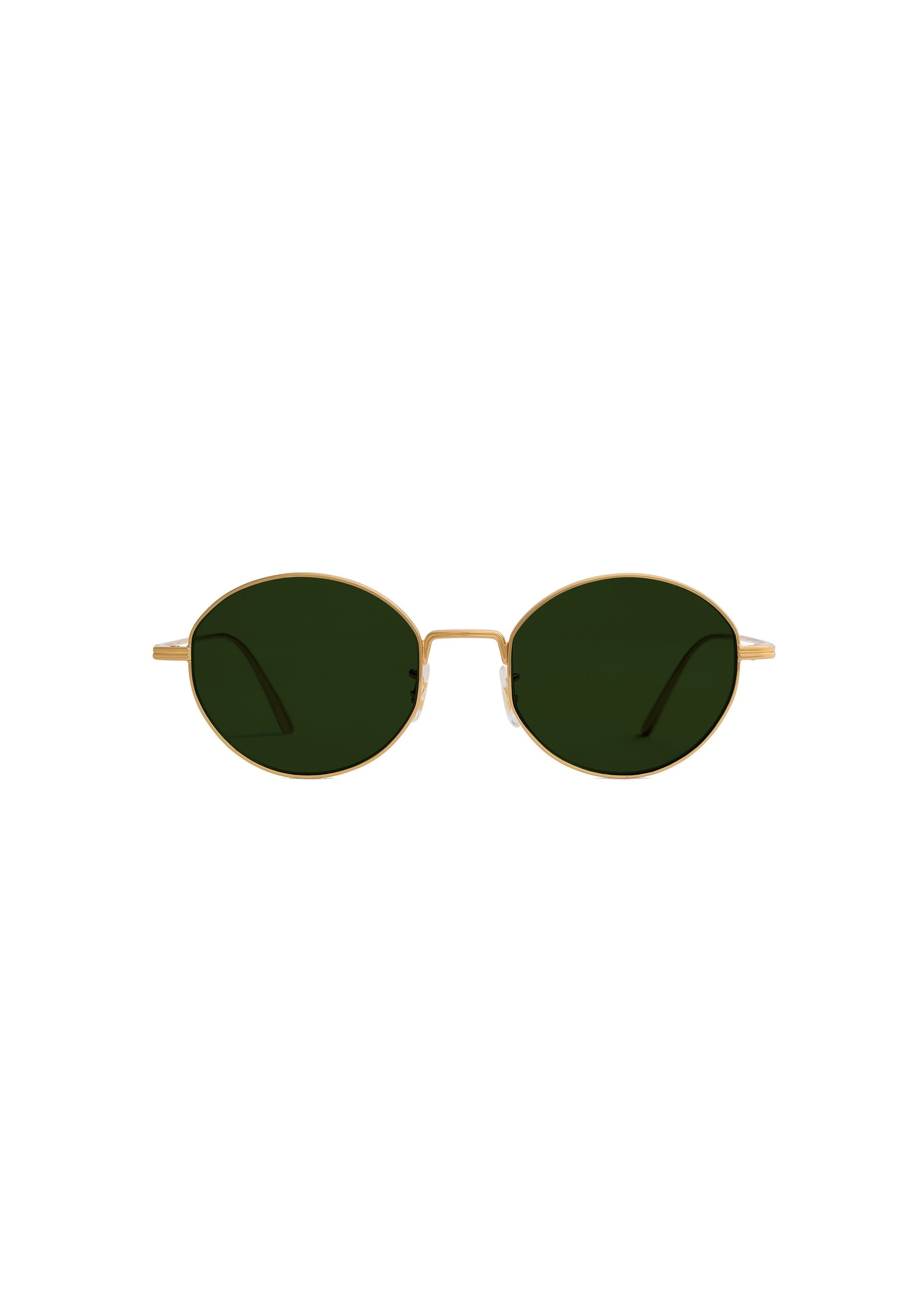 Khaite x Oliver Peoples 1994C Sunglasses in Gold and Green | Buy Sunglasses at Luxury Shoes Khaite Oliver Peoples 1994C Sunglasses in Gold and Green