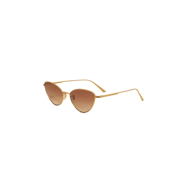 Oliver Peoples 1998C Sunglasses in Gold and Dark Brown - Image 2