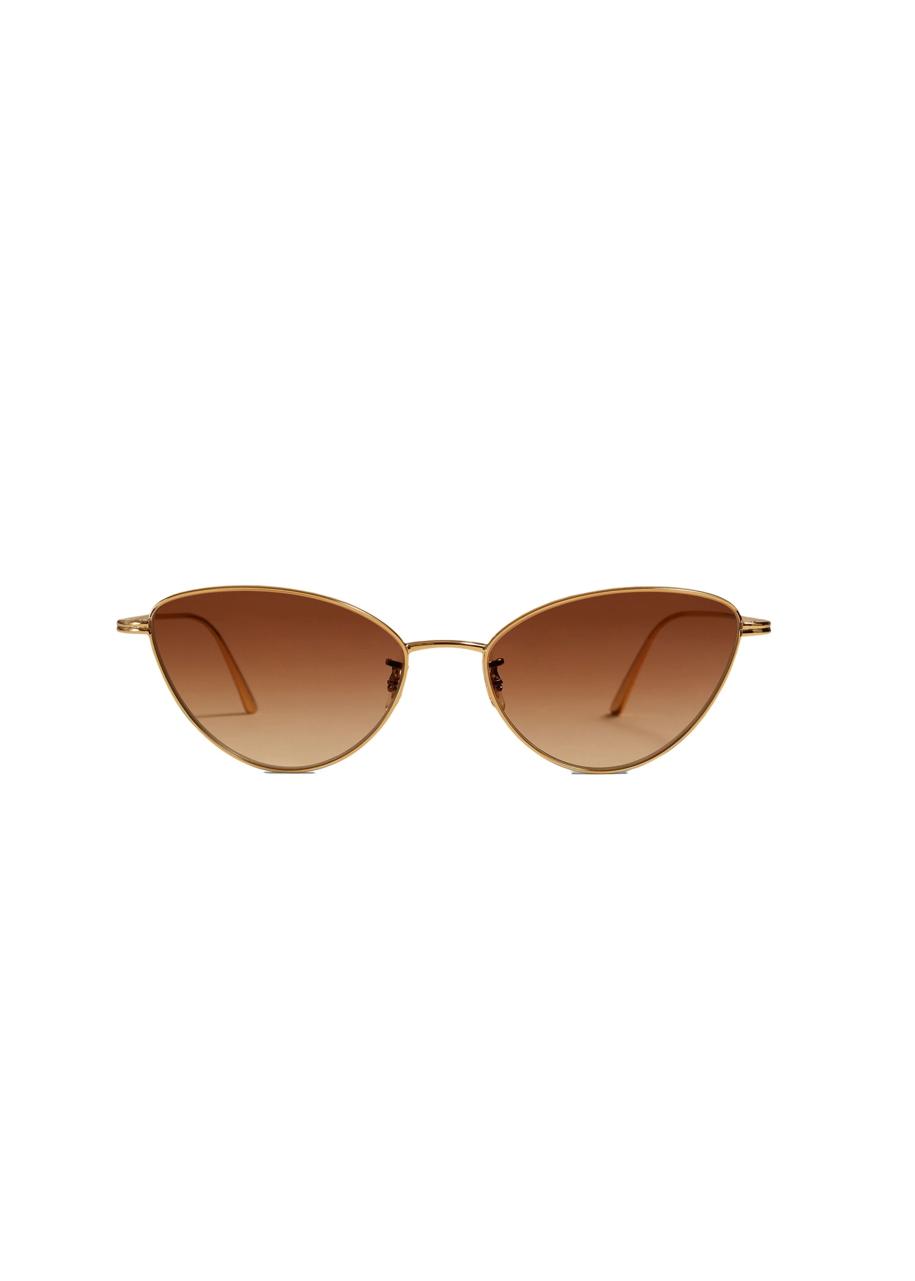 Khaite x Oliver Peoples 1998C Sunglasses in Gold and Dark Brown | Buy Sunglasses at Luxury Shoes Khaite Oliver Peoples 1998C Sunglasses in Gold and Dark Brown