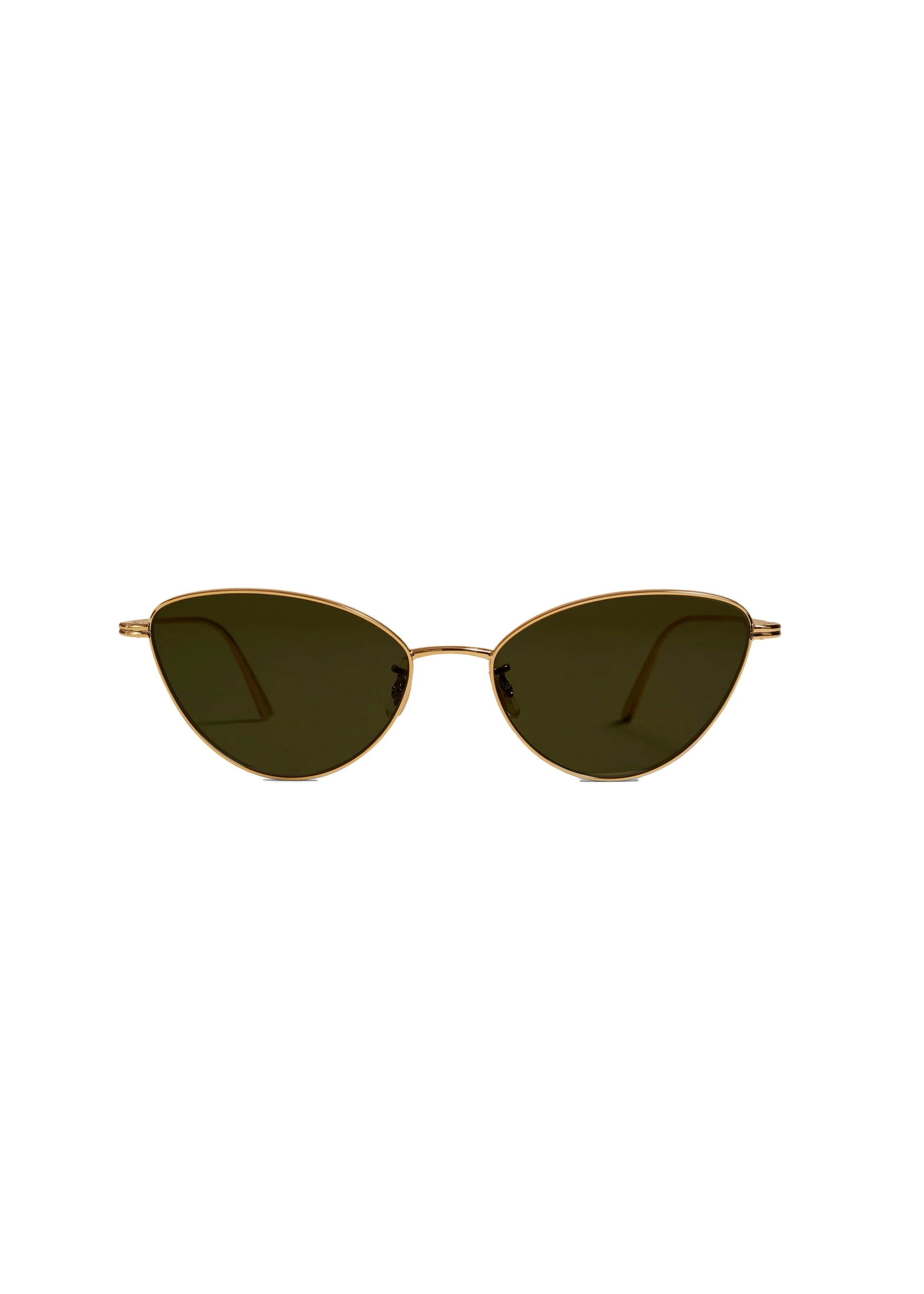 Khaite x Oliver Peoples 1998C Sunglasses in Gold and Vibrant Green | Buy Sunglasses at Luxury Shoes Khaite Oliver Peoples 1998C Sunglasses in Gold and Vibrant Green