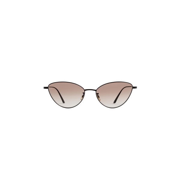 Khaite Oliver Peoples 1998C Sunglasses in Matte Black and Soft Tan Gradient