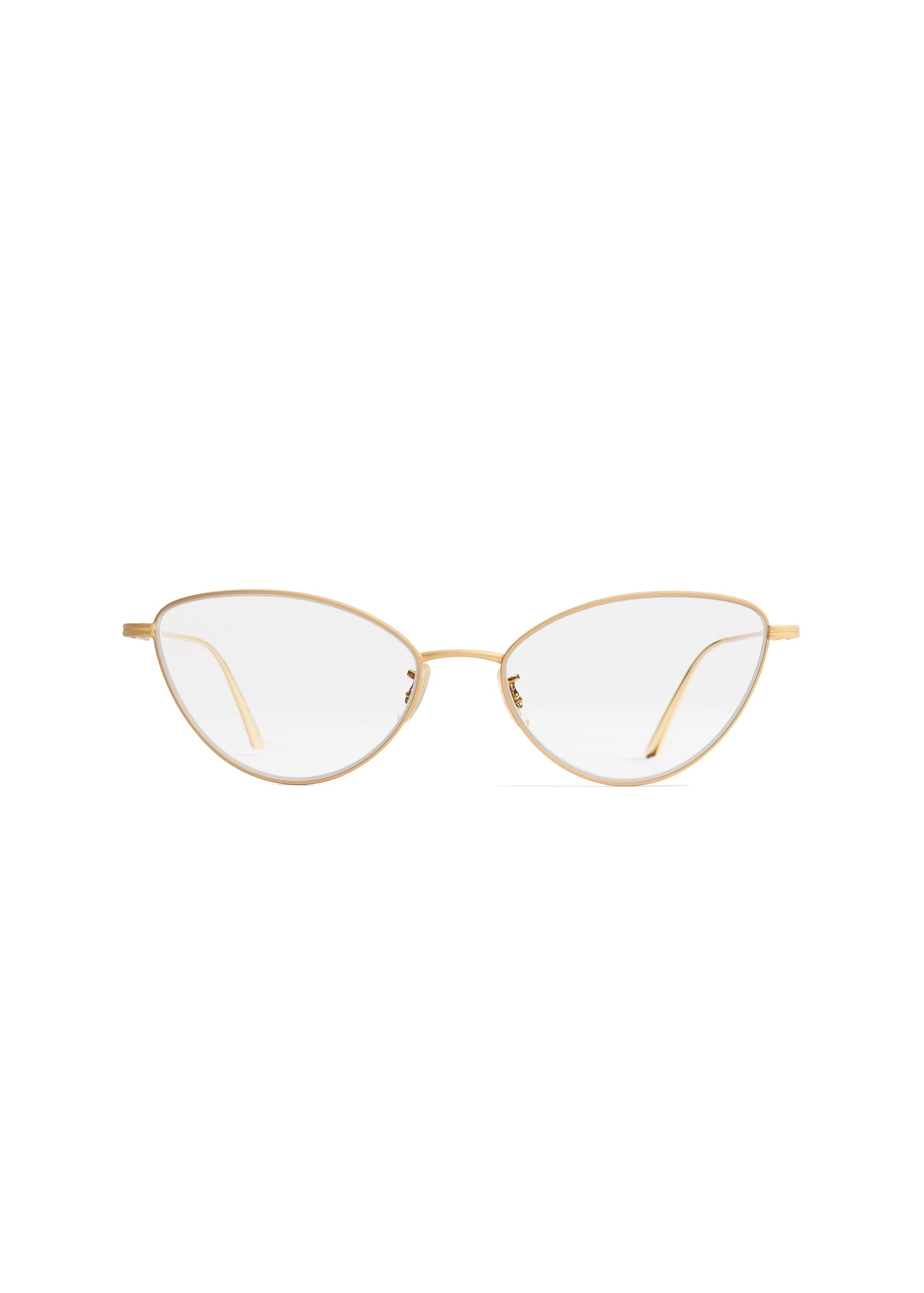 Khaite x Oliver Peoples 1998RX Optical Frames in Gold | Buy Eyewear at Luxury Shoes Khaite Oliver Peoples 1998RX Optical Frames in Gold